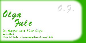 olga fule business card