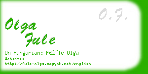 olga fule business card